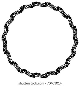 Round elegant silhouette frame