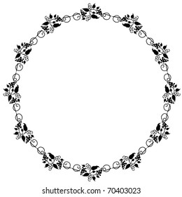 Round Elegant Silhouette Frame Stock Vector (royalty Free) 70403023