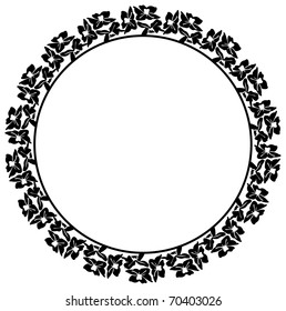 Round elegant silhouette frame