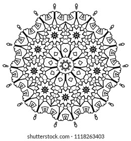 Round element for coloring book