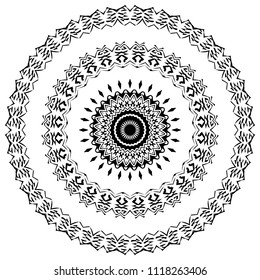 Round element for coloring book