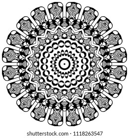 Round element for coloring book