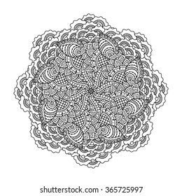 Round element for coloring book. 
