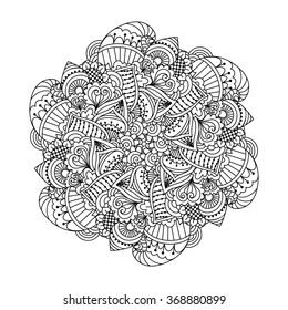 Round element for coloring book. 