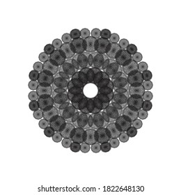 Round element for coloring book. Black and white ethnic henna pattern. Floral mandala.Black and white pattern. Ethnic henna hand drawn background for coloring book, textile or wrapping