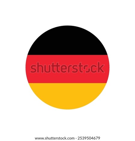 Round element in colors of German flag