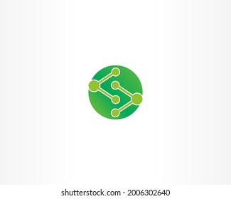 Round Element Design with green color concept