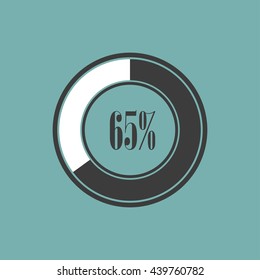 Round element of infographics in pie charts. Vector illustration