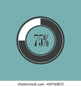 Round element of infographics in pie charts. Vector illustration