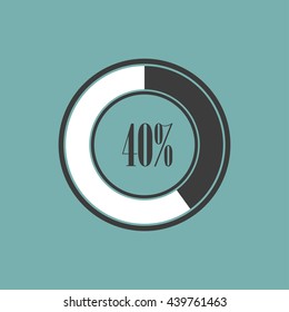 Round element of infographics in pie charts. Vector illustration
