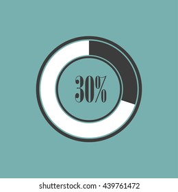 Round element of infographics in pie charts. Vector illustration