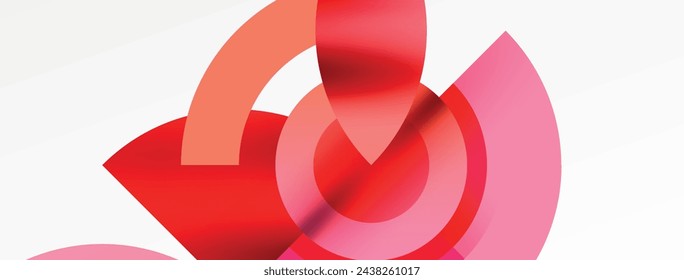 Round elements and circles geometric minimal composition background. Vector Illustration For Wallpaper, Banner, Background, Card, Book Illustration, landing page