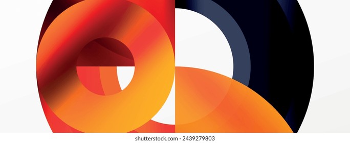 Elementos redondos y círculos geométricos de composición mínima de fondo. Ilustración vectorial para fondo de pantalla, banner, fondo, tarjeta, ilustración de libro, página de destino
