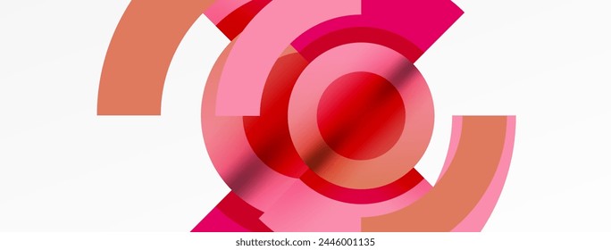 Elementos redondos y círculos geométricos de fondo de composición mínima. Ilustración vectorial Para Fondo de pantalla, Anuncio, Fondo, Tarjeta, Ilustración de libro, página de destino