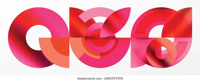Elementos redondos y círculos geométricos de fondo de composición mínima. Ilustración vectorial Para Fondo de pantalla, Anuncio, Fondo, Tarjeta, Ilustración de libro, página de destino