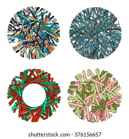Round elements for design project - vector illustration 