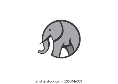 Round elephant logo