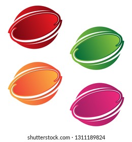 Round emblem graphic vector design elements in different color. Color design element . Vector illustration EPS.8 EPS.10