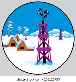 round emblem for petroleum petroleum producing