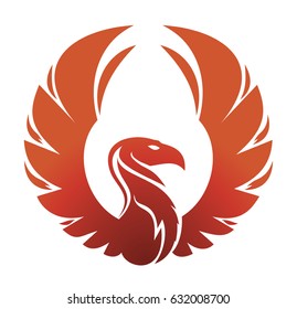 round the emblem of a Phoenix with outstretched wings