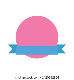 Round Empty Banner Icon Promotion Stamp