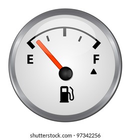 Round Empty Gas Tank Illustration