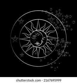 round esoteric composition of the sun and stars
