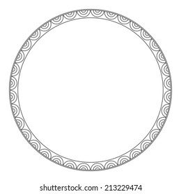 Round ethnic frame illustration vector