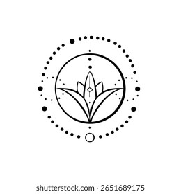round ethnic minimalistic vector mandala tattoo