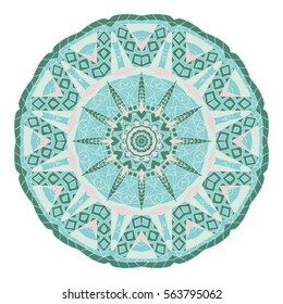 Round Ethnic Pattern. Bright Mandala Ornament