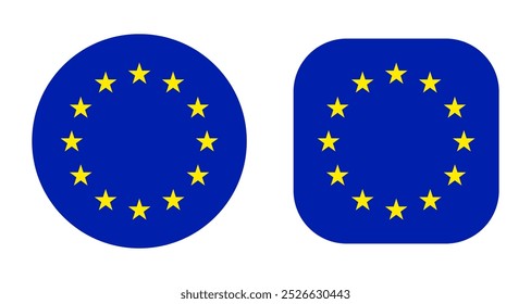 Bandeira Round Europe com estrelas, União Europeia