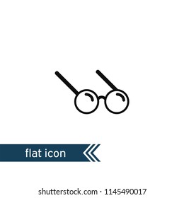Round eyeglasses, eyewear vector icon