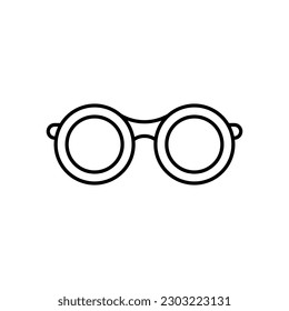 Icono de gafas redondas. Ilustración vectorial.