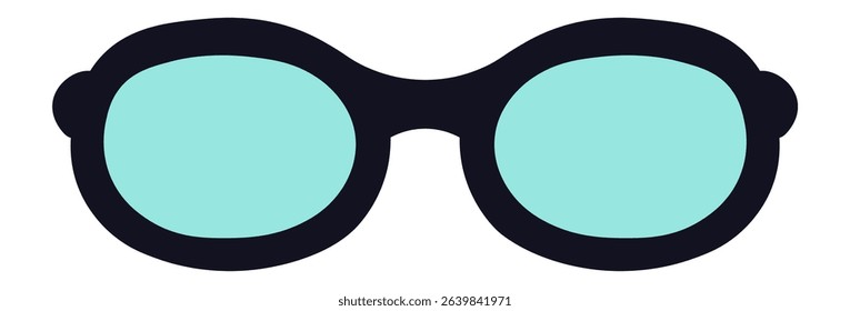 Round eyeglasses with light blue lenses and a sleek black frame offer a stylish and functional way to enhance vision, combining fashion and practicality