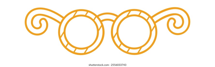 Round eyewear goggles doodle scribble