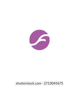 Ilusión redonda del Vector de la tecnología del objeto del logotipo de F