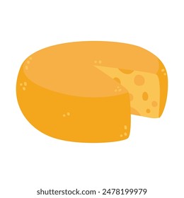 Round farm cheese hand drawn illustration