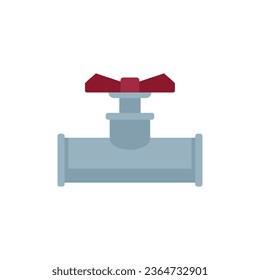 Vector plano de icono de grifo redondo. Gasoducto de agua. Residuos aislados