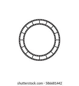 Round film strip, vector drawing
