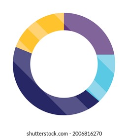 round financial chart isolated icon