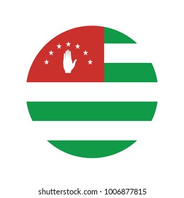 Round flag of Abkhazia, Abkhazia - Glittering button with the flag of Abkhazia.