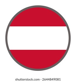 round flag of Austria on white background vector
Vector round flag