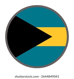 round flag of Bahamas on white background vector
Vector round flag