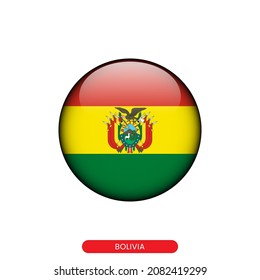 Round flag of Bolivia vector illustration design template.