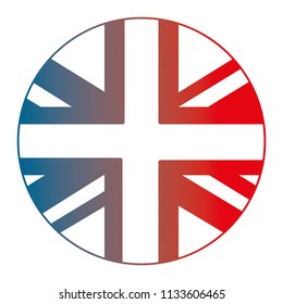 round flag british national button