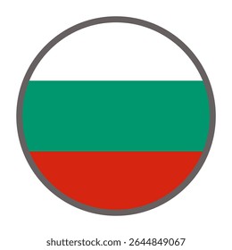 round flag of Bulgaria on white background vector
Vector round flag