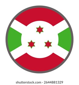 round flag of Burundi country on white background vector
Vector round flag