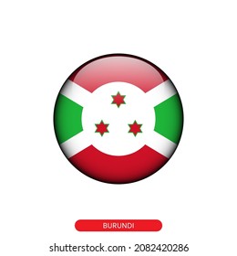 Round flag of Burundi vector illustration design template.
