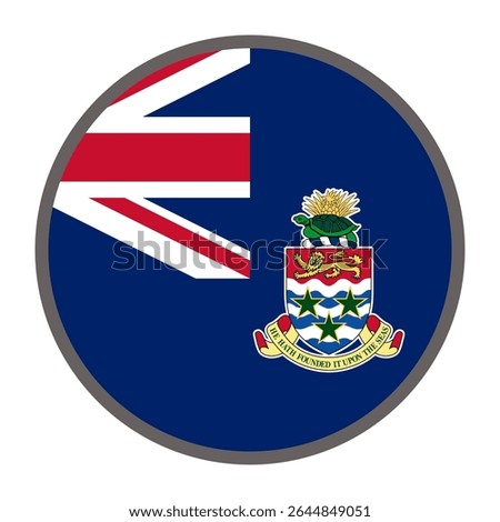 round flag of Cayman Islands on white background vector
Vector round flag