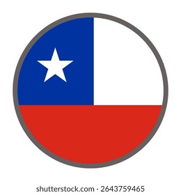 round flag of Chile country on white background vector
Vector round flag